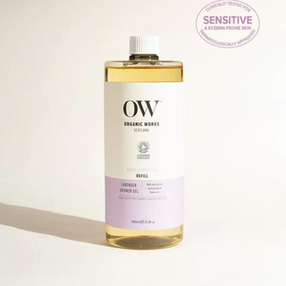 Organic Works Lavender Shower Gel with Vitamin A Refill
